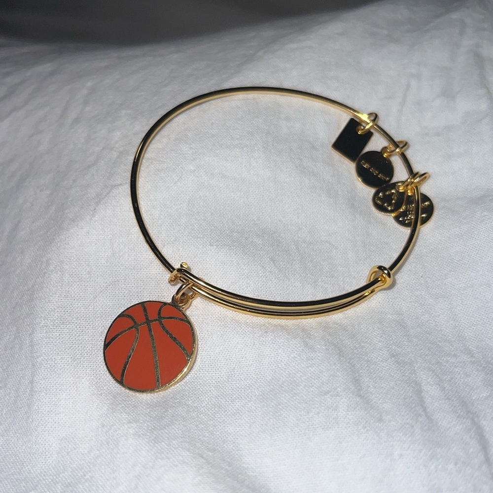 Alex and Ani Basketball gold charm bracelet